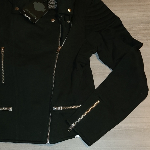 NO LONGER AVAIL NWT Harley Davidson Zip Up Moto Jacket w Hood *!HOST PICK🤩 - Picture 5 of 7